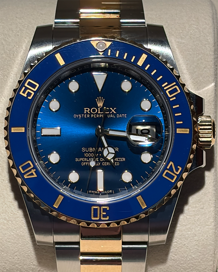 Rolex Submariner Date "Bluesy" 40MM Blue Dial Two-Tone Oyster Bracelet (116613LB)