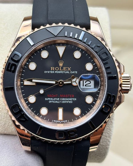 2015 Rolex Yacht-Master 40MM Black Dial Rubber Strap (116655)
