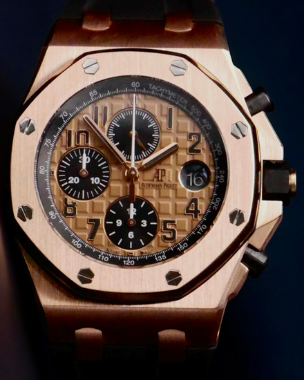 2016 Audemars Piguet Royal Oak Offshore 42MM Champagne Dial Rubber Strap (26470OR.OO.A002CR.01)
