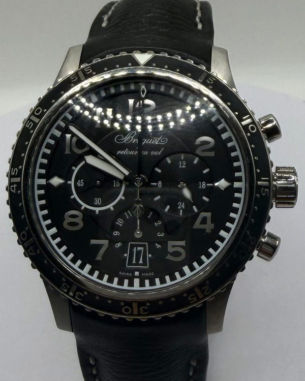 2023 Breguet Type XXI 42MM Black Dial Leather Strap (3810TI/H2/3ZU)