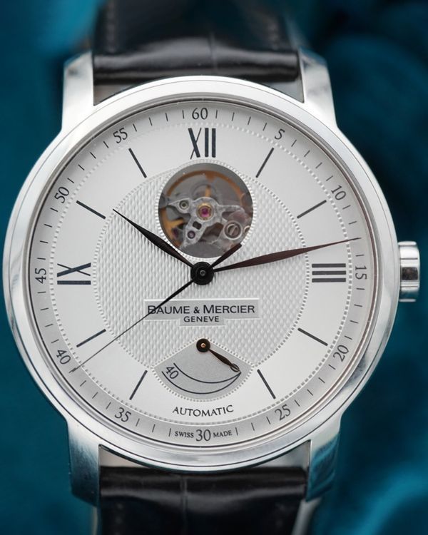 No Reserve - Baume & Mercier Classima 42MM Silver Dial Leather Strap (M0A08869)