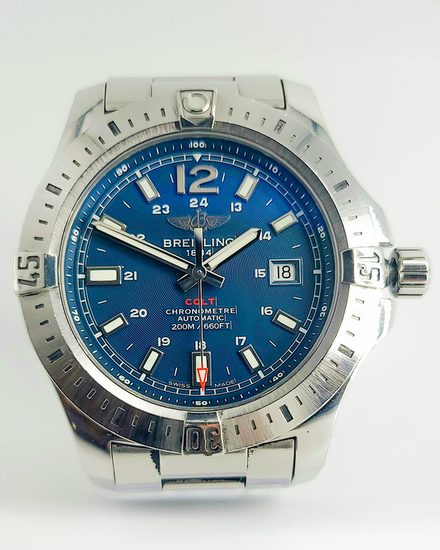 2016 Breitling Colt 44MM Blue Dial Steel Bracelet (A1738811/C906)