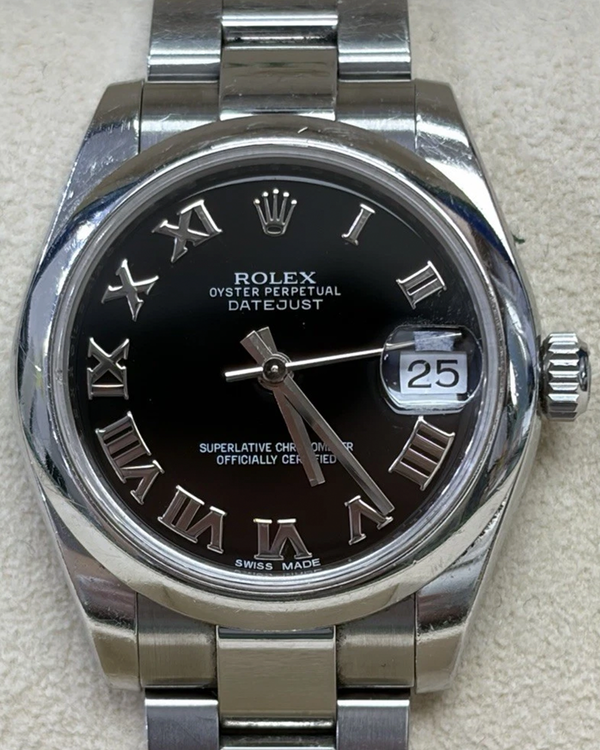 2014 Rolex Datejust 31MM Black Dial Oyster Bracelet (178240)