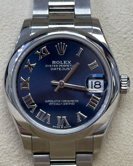 2022 Rolex Datejust 31MM Blue Dial Oyster Bracelet (278240)