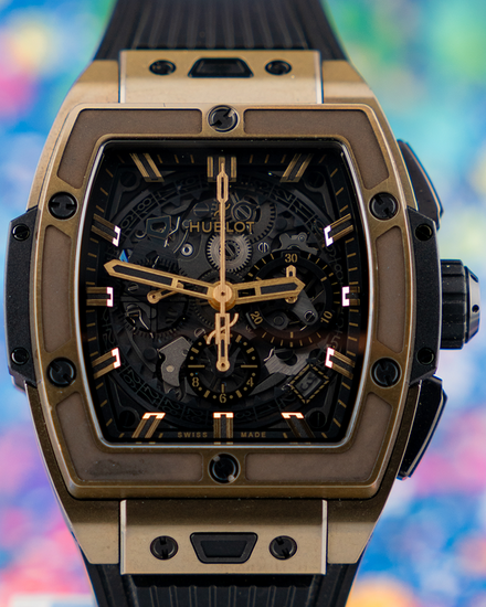 2022 Hublot Spirit Of Big Bang "Full Magic Gold" L.E. 42MM Skeleton Dial Rubber Strap (642.MX.0130.RX)