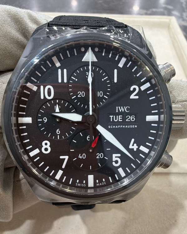 2025 IWC Schaffhausen Pilot Top Gun 44.5MM Black Dial Textile Strap (IW389101)