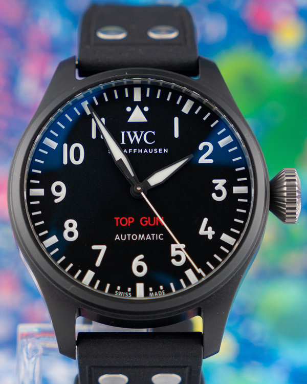2023 IWC Schaffhausen Pilot Top Gun 43MM Black Dial Textile Strap (IW329801)