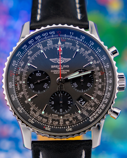 2016 Breitling Navitimer 01 "Stratos" L.E. 43MM Grey Dial Leather Strap (AB012124/F569)