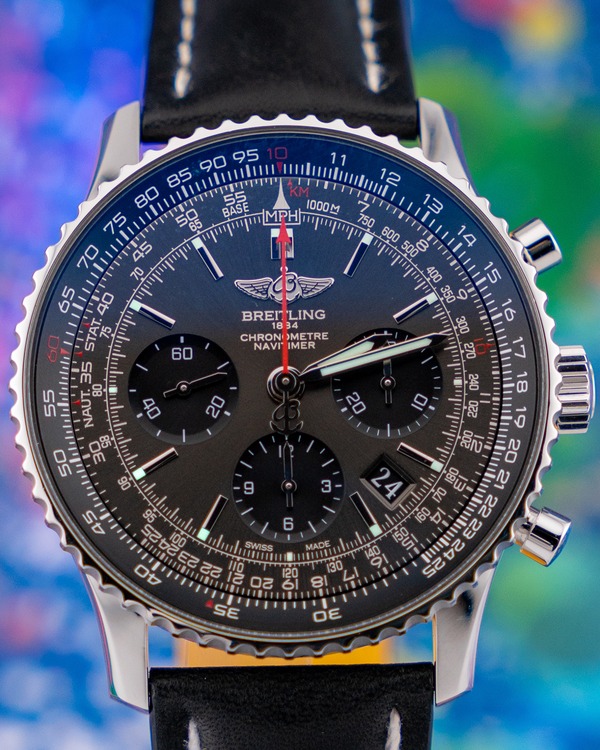 2016 Breitling Navitimer 01 "Stratos" 43MM Grey Dial Leather Strap (AB012124/F569)
