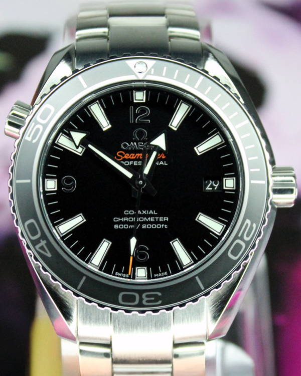 2016 Omega Seamaster Planet Ocean 600M GMT 42MM Black Dial Steel Bracelet (232.30.42.21.01.001)