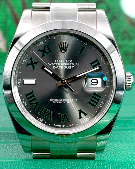 2025 Rolex Datejust "Wimbledon" 41MM Slate Dial Oyster Bracelet (126300)