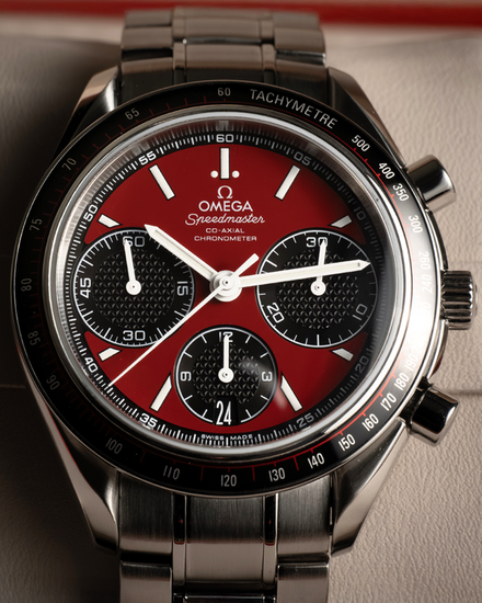 2022 Omega Speedmaster Racing 40MM Red Dial Steel Bracelet (326.30.40.50.11.001)