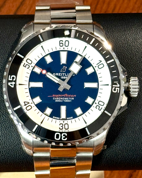 2025 Breitling Superocean 44MM Blue Dial Steel Bracelet (BTA17376211C1A1)