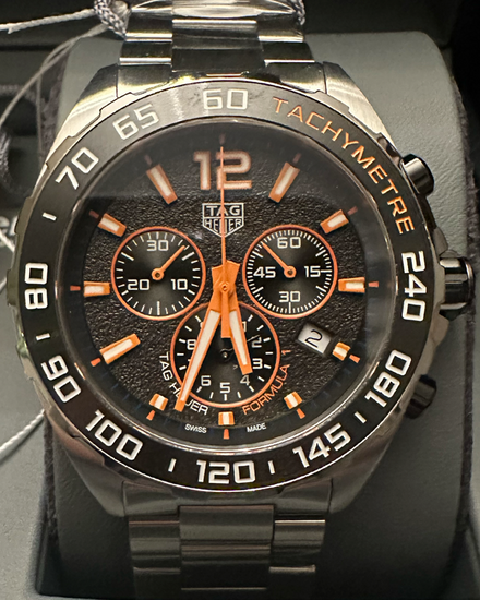 Tag Heuer Formula 1 43MM Quartz Black Dial Steel Bracelet (CAZ101AH.BA0842)