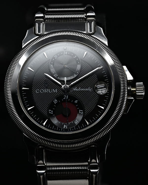 Corum Iphemeris Temps Mecanique 35MM Black Dial Steel Bracelet (273.211.20)