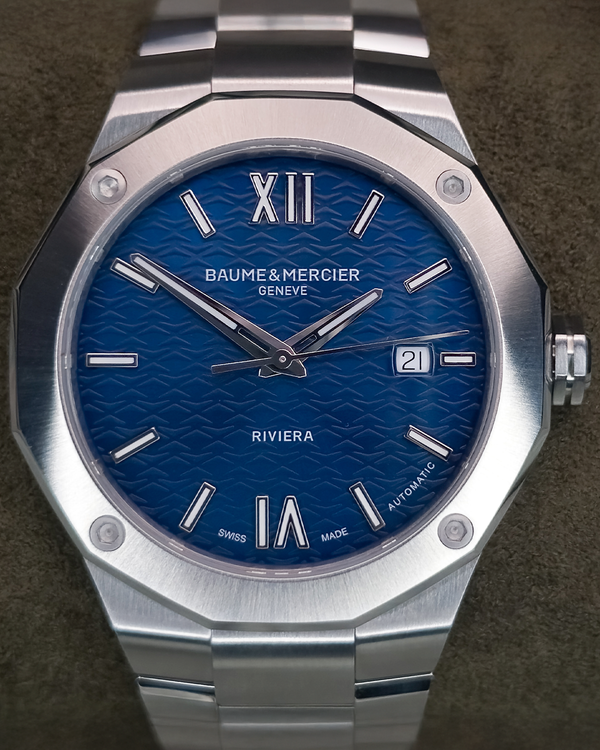 2025 Baume & Mercier Riviera 42MM Blue Dial Steel Bracelet (M0A10620)