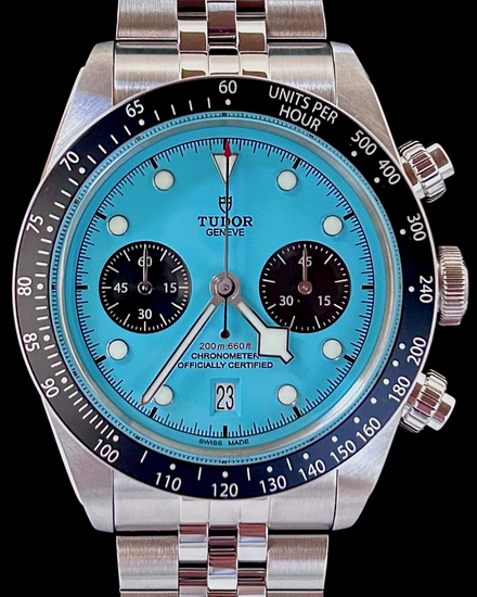 No Reserve - 2025 Tudor Black Bay Chrono "Flamingo" 41MM Turquoise Dial Steel Bracelet (79360N)