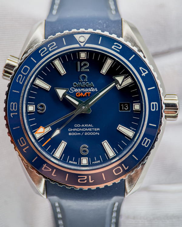 2024 Omega Seamaster Planet Ocean 600M GMT 43.5MM Blue Dial Rubber Strap (232.92.44.22.03.001)