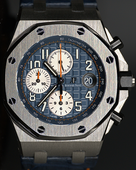 2018 Audemars Piguet Royal Oak Offshore 42MM Blue Dial Leather Strap (26470ST.OO.A027CA.01)