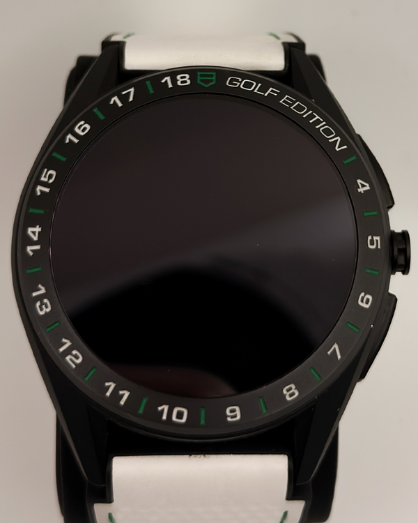 No Reserve - 2023 Tag Heuer Professional Connected Calibre E5 "Golf Edition" 45MM Screen Dial Rubber Strap (SBT8A81.EB0335)