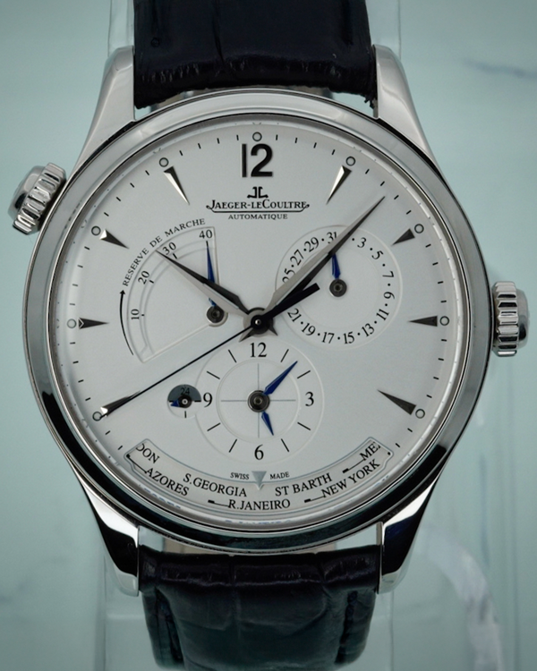 2020 Jaeger-LeCoultre Master Geographic 39MM White Dial Leather Strap (Q1428421)