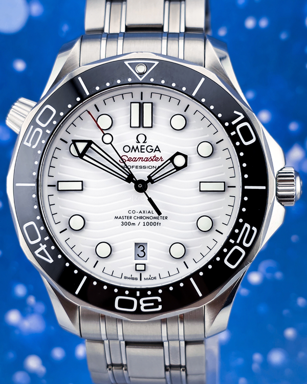 2021 Omega Seamaster Diver 300M 42MM White Dial Steel Bracelet (210.30.42.20.04.001)
