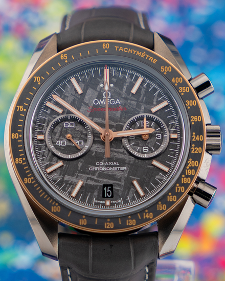 2018 Omega Speedmaster Dark Side of the Moon "Grey Side" 44.25MM Meteorite Dial Leather Strap (311.63.44.51.99.001)