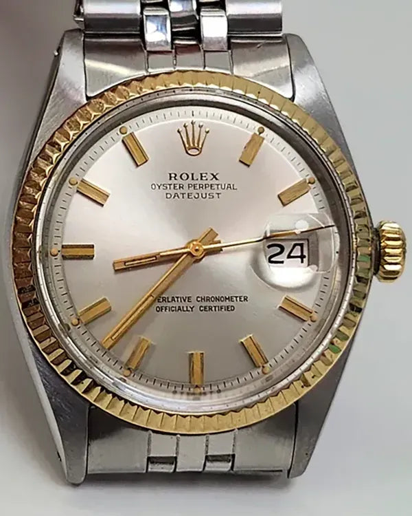 1971 Rolex Datejust 36MM Silver "Sigma" "Pie Pan" Dial Jubilee Bracelet (1601)