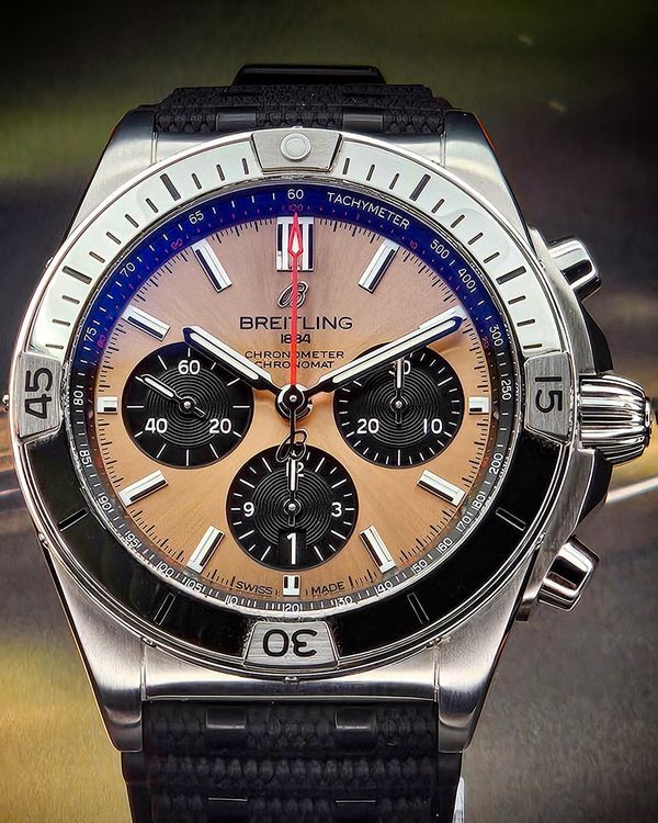 Breitling Chronomat B01 Chronograph 42MM Copper Dial Rubber Strap (AB0134101K1S1)