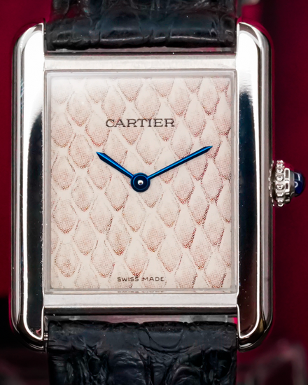 2010 Cartier Tank 31MM Quartz Beige Dial Leather Strap (W5200020)
