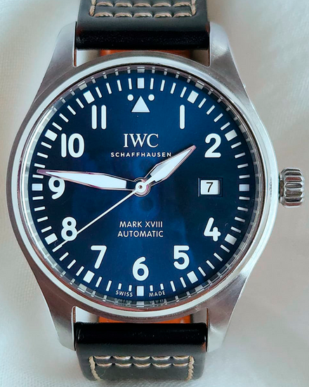 2020 IWC Schaffhausen Pilot Mark XVIII "Le Petit Prince" 40MM Blue Dial Leather Strap (IW327010)