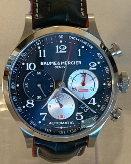 Baume & Mercier Capeland Shelby Cobra L.E. 44MM Blue Dial Leather Strap (MOA10232)