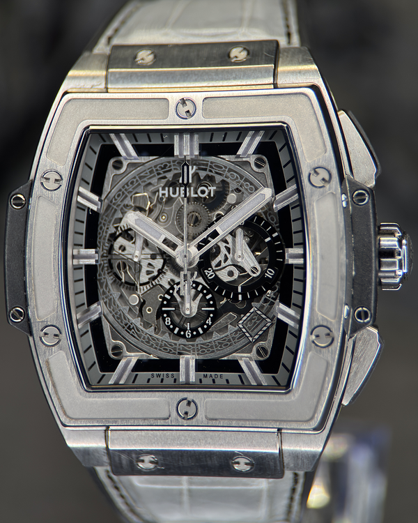 2015 Hublot Spirit Of Big Bang 45MM Skeleton Dial Leather Strap (601.NX.0147.LR)
