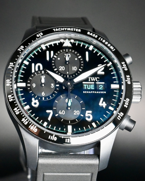 2025 IWC Schaffhausen Pilot Mercedes-AMG Petronas F1 Chronograph 41MM Black Dial Rubber Strap (IW388306)