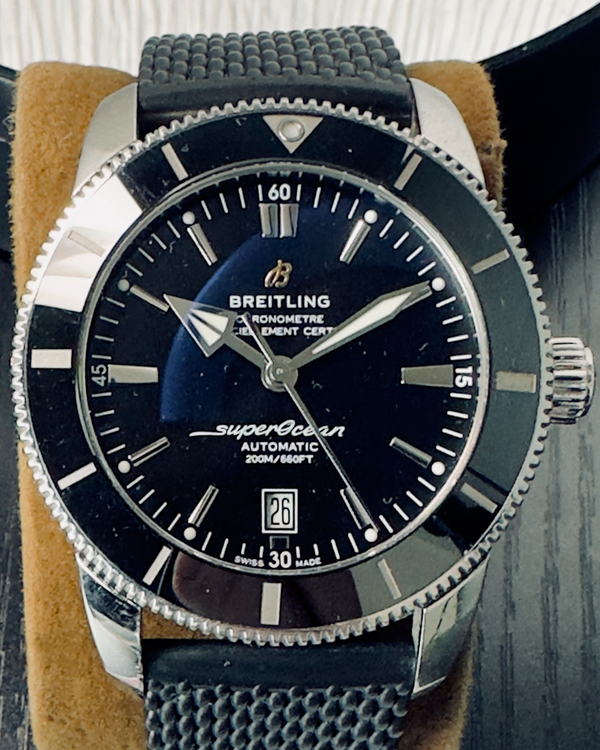 (SR) 2019 Breitling Superocean Heritage II 46MM Black Dial Rubber Strap (AB2020)