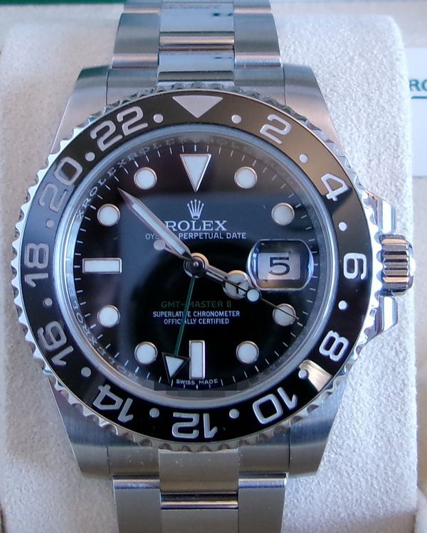 2016 Rolex GMT-Master II 40MM Black Dial Oyster Bracelet (116710LN)