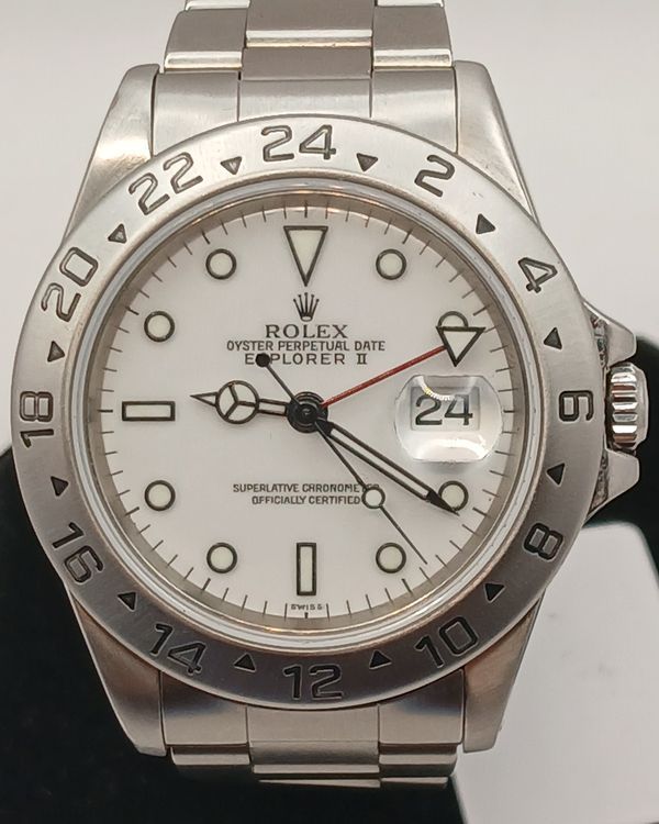 1999 Rolex Explorer II "Polar" 40MM White Dial Oyster Bracelet (16570)