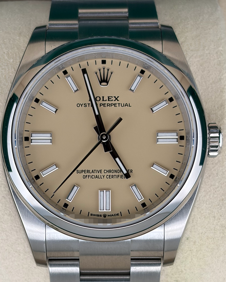 2025  Rolex Oyster Perpetual 36MM Beige Dial Oyster Bracelet (126000)