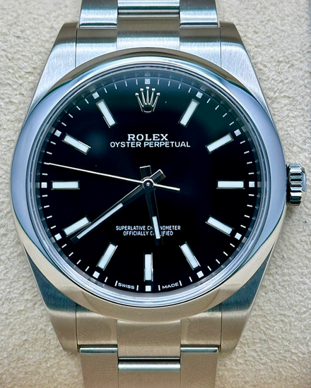 2020 Rolex Oyster Perpetual 39MM Black Dial Oyster Bracelet (114300)