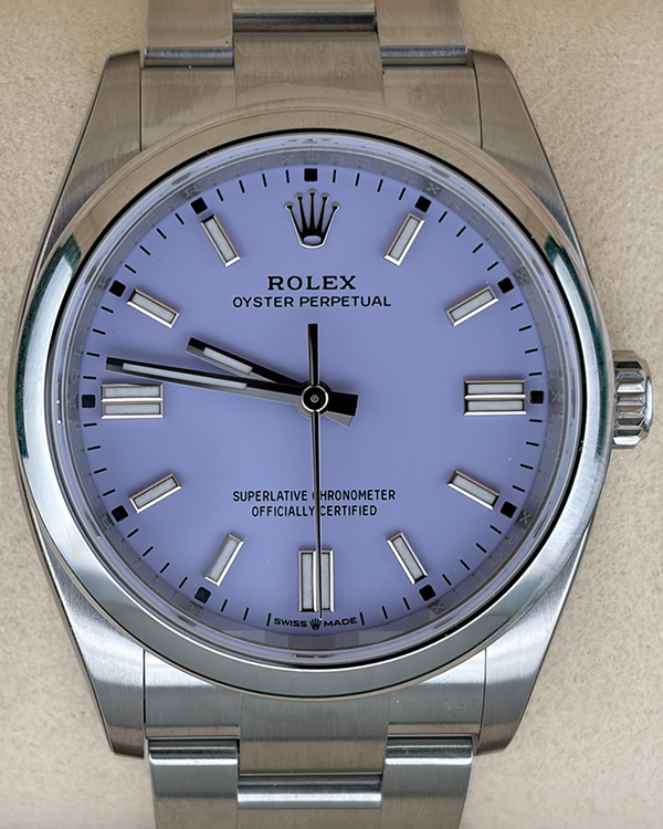 2025 Rolex Oyster Perpetual 36MM Lavender Dial Oyster Bracelet (126000)