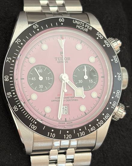 2025 Tudor Black Bay Chrono "Flamingo" 41MM Pink Dial Steel Bracelet (79360N)