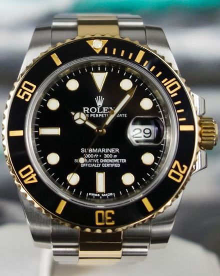 2011 Rolex Submariner Date 40MM Black Dial Two-Tone Oyster Bracelet (116613LN)