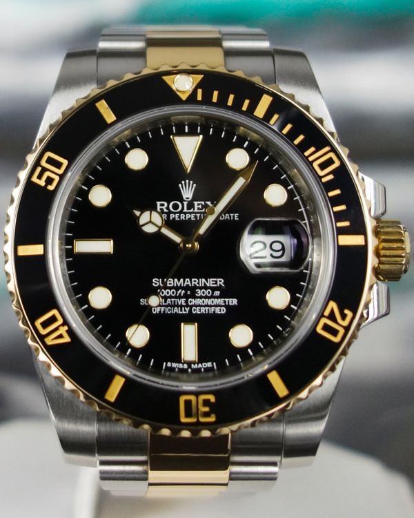 2011 Rolex Submariner Date 40MM Black Dial Two-Tone Oyster Bracelet (116613LN)
