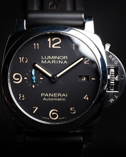 2017 Panerai Luminor Marina 1950 3 Days 44MM Black Dial Rubber Strap (PAM01359)