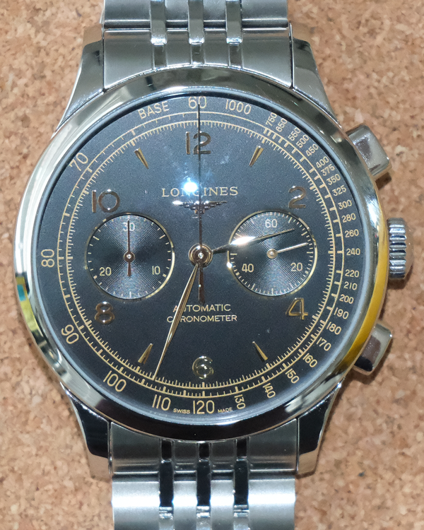 2023 Longines Record Chronograph 40MM Black Dial Steel Bracelet (L2.921.4.56.2)
