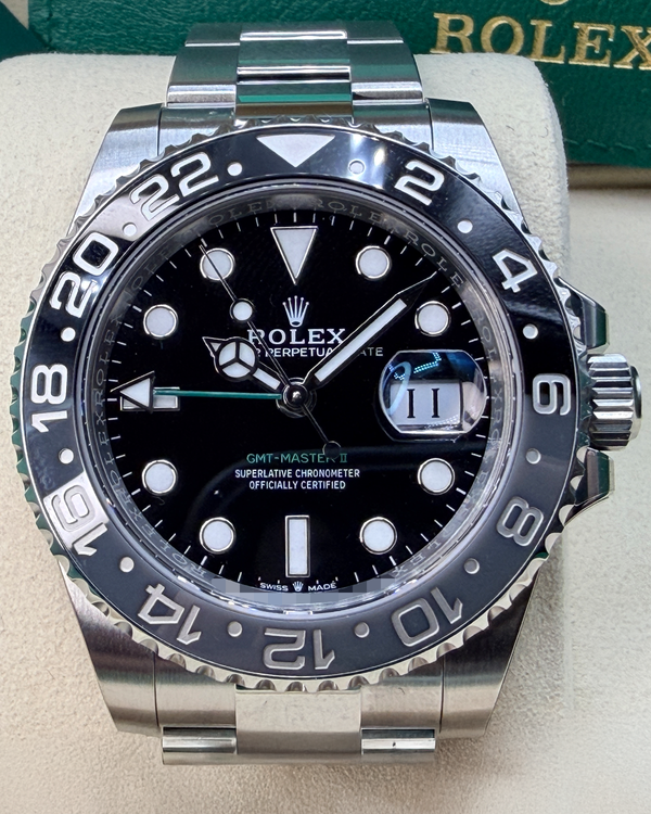 2026 Rolex GMT-Master II "Bruce Wayne" 40MM Black Dial Oyster Bracelet (126710GRNR)