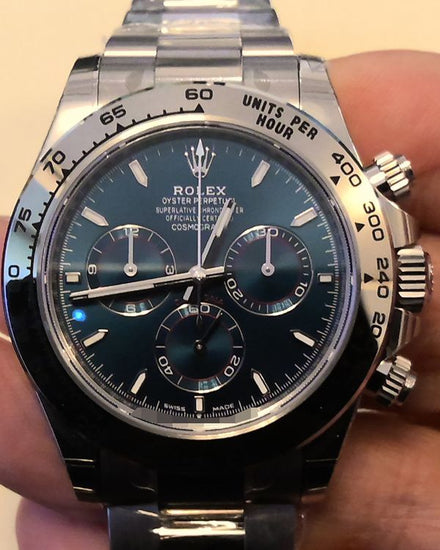 2025 Rolex Cosmograph Daytona 40MM Blue Dial White Gold Oyster Bracelet (126509)