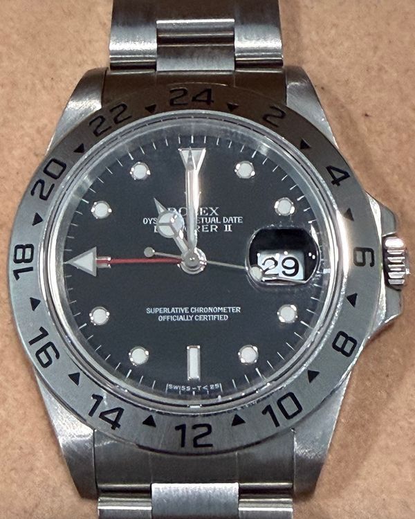 1996 Rolex Explorer II 40MM Black Dial Oyster Bracelet (16570)