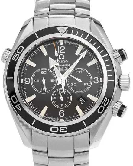Omega Seamaster Planet Ocean Chronograph 45.5MM Black Dial Steel Bracelet (2210.50.00)