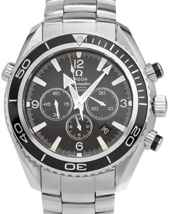 Omega Seamaster Planet Ocean Chronograph 45.5MM Black Dial Steel Bracelet (2210.50.00)